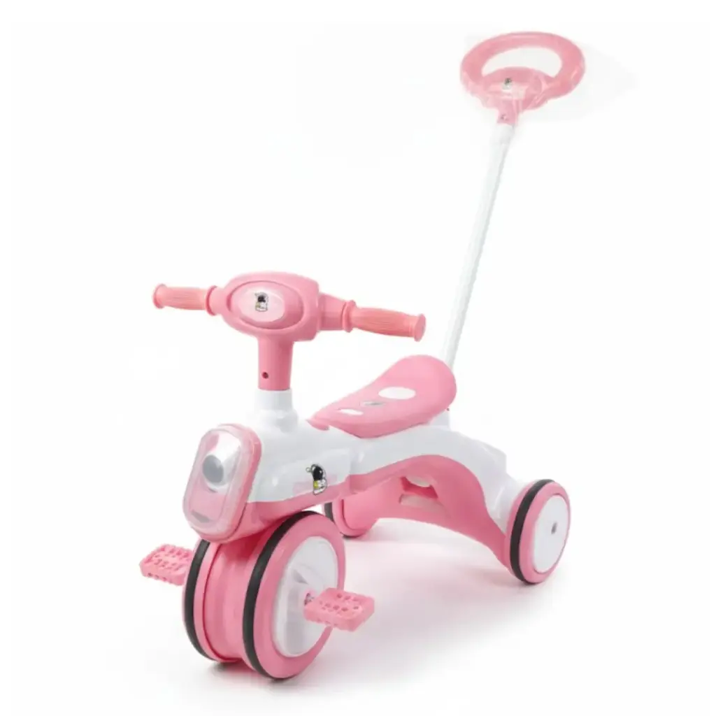 Triciclo Monopatín para Niños Rosado Musical 
