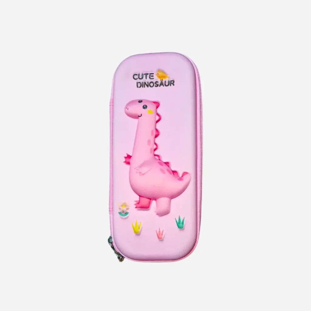 Cartuchera kawaii rosa dino