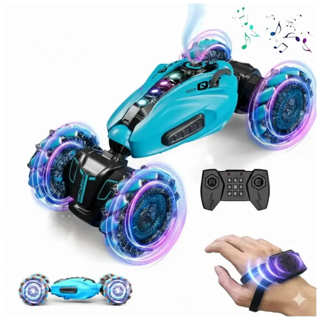 Carro Acrobático Stunt Celeste con Luces