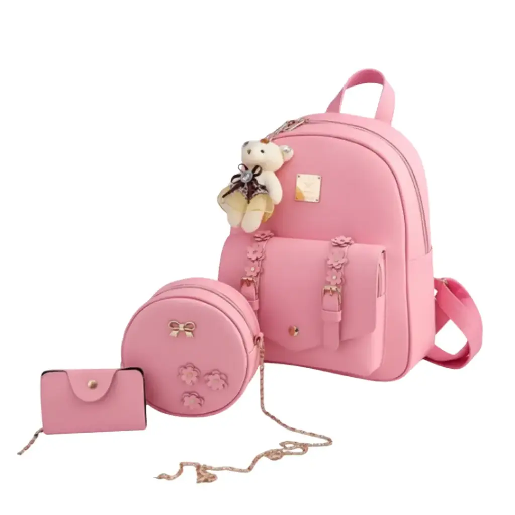 Mochila Juvenil 3 en 1 Rosado