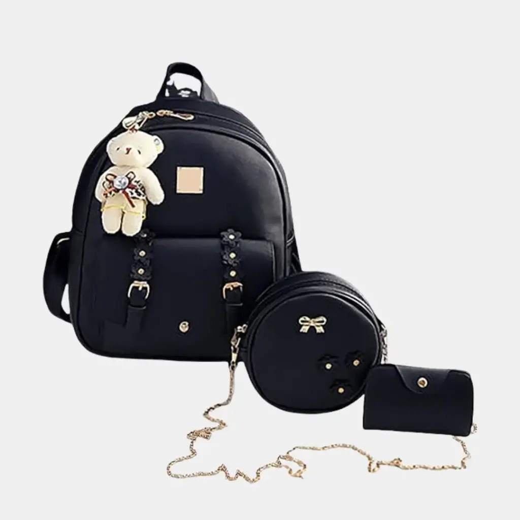 Mochila juvenil 3 en 1 black