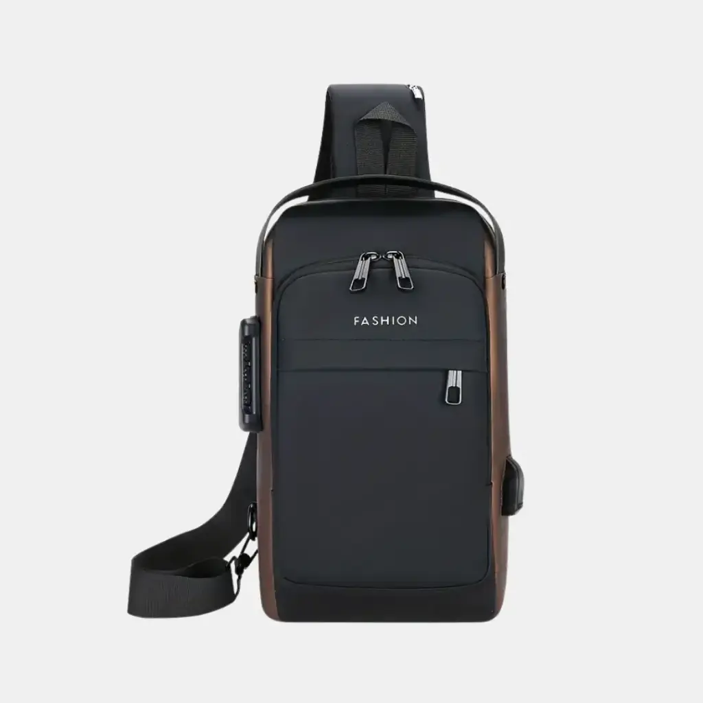 Mochila morral juvenil negro marrón