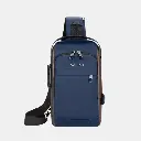 Mochila morral juvenil azul marrón