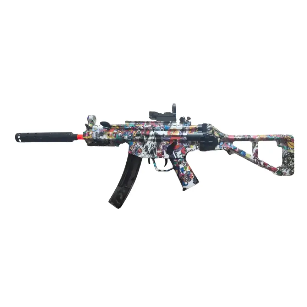 Mp5K Rifle grafiti rojo