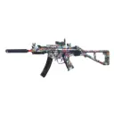 Mp5K Rifle grafiti rojo