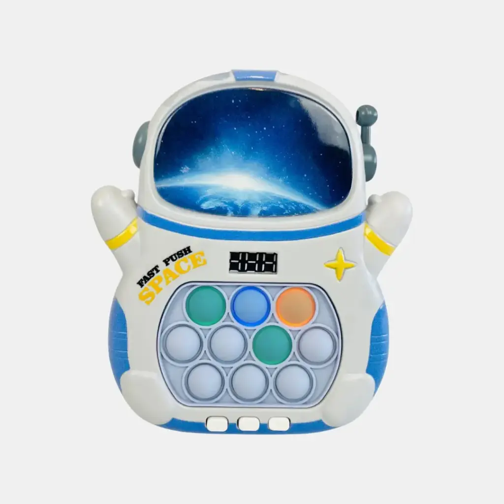 Pop it con pantalla digital astronauta