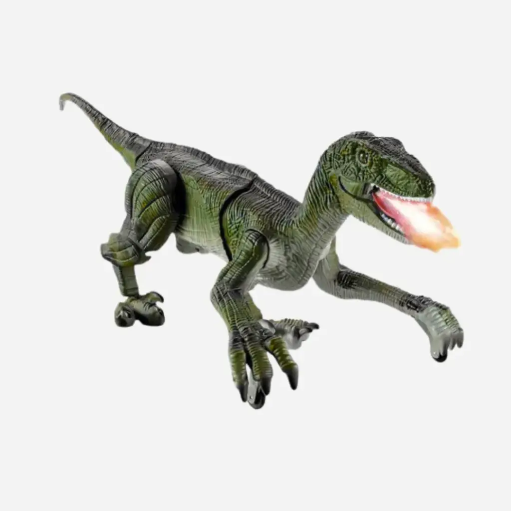 Velociraptor verde electrónico