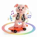 Monopatín con Peluche Musical Diseño Cerdito Vaquero 