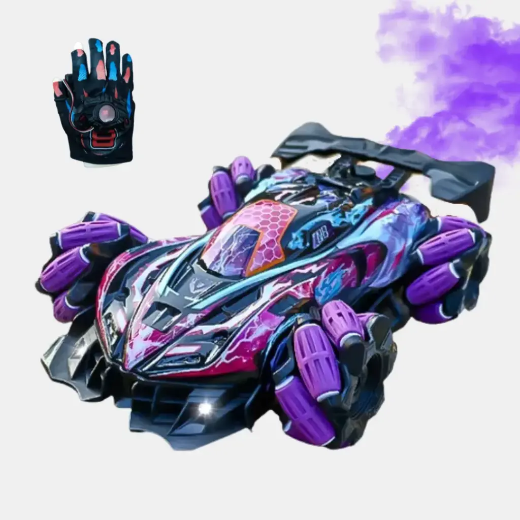 Carro bota humo morado