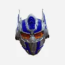 Robot con máscara Optimus Prime