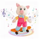 Monopatín con Peluche Musical Diseño Cerdito 