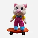 Monopatin con peluche de chanchito 2