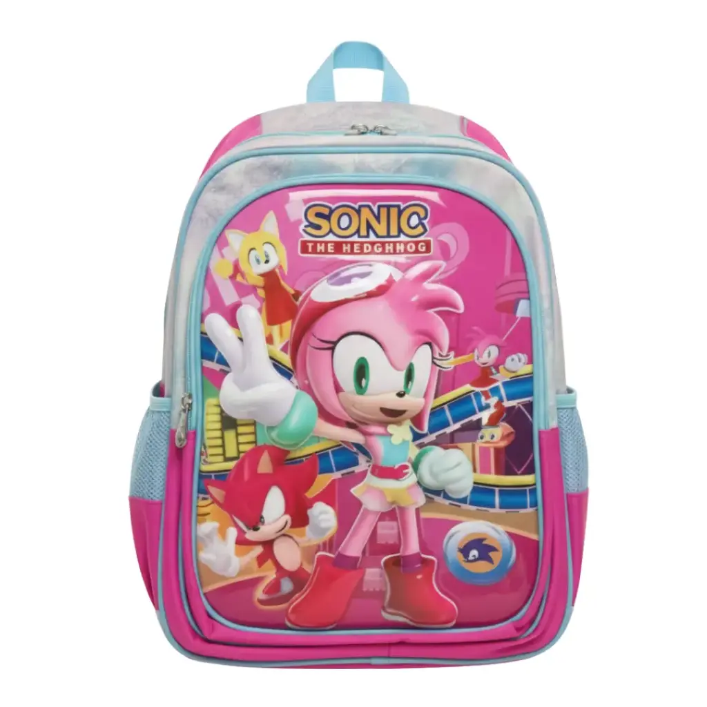 Mochila Escolar Sonic Rosado para Niñas