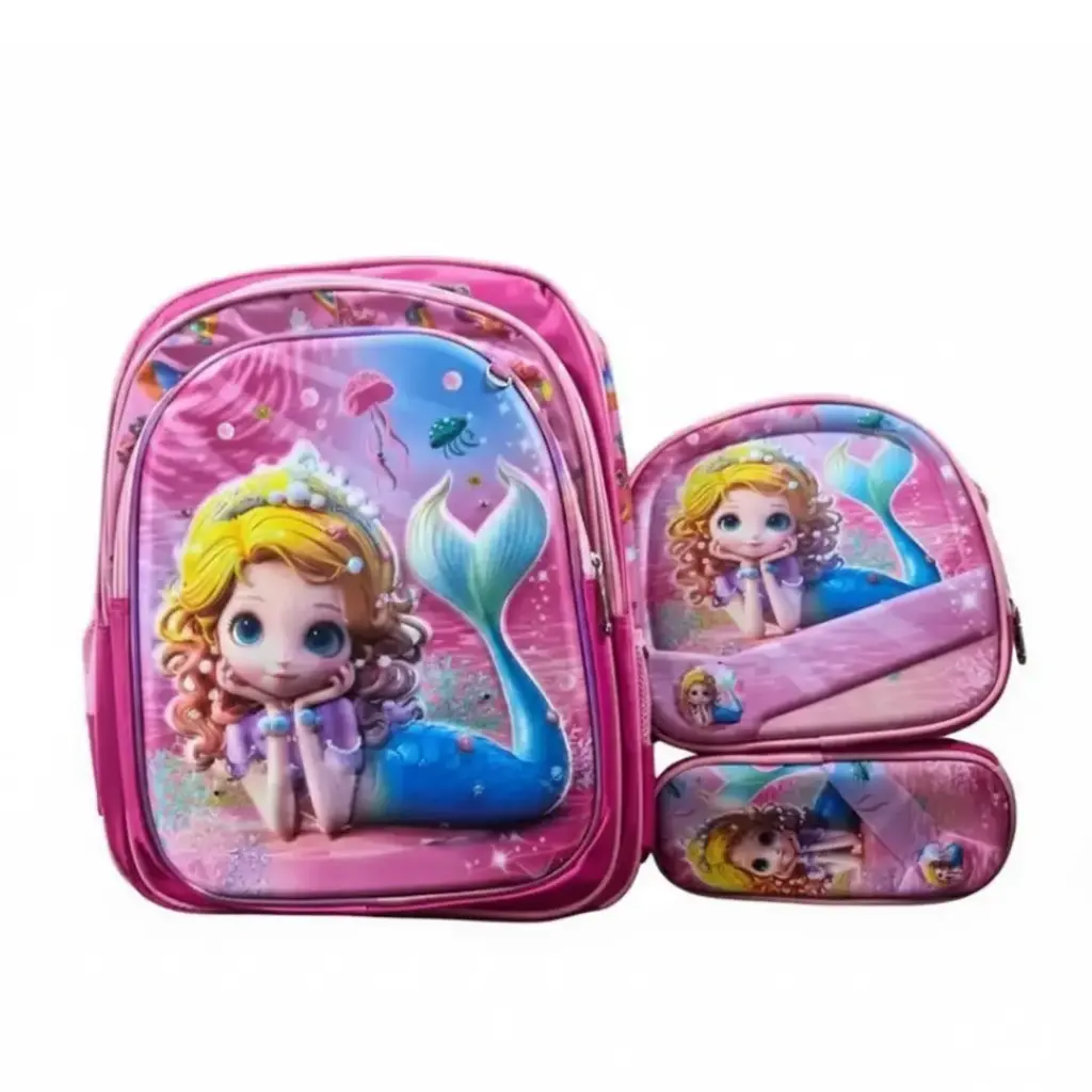 Mochila 3 en 1 Sirenita para Niñas