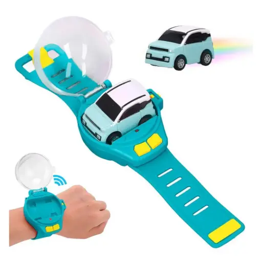 Reloj Carrito Verde a Control Remoto 