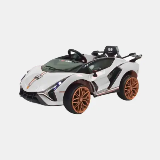 Carro eléctrico Lamborghini blanco