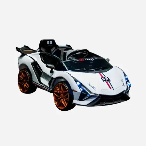 Coche eléctrico Lamborghini blanco
