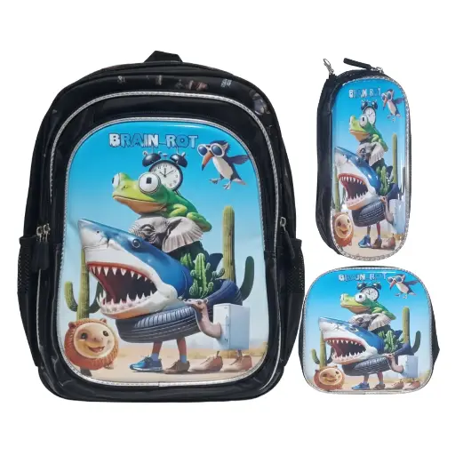 Mochila Tralalero 3 en 1 Multipack Rana