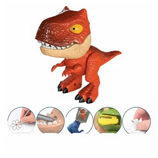 Dinosaurio 5 en 1 color Rojo Útiles Escolares