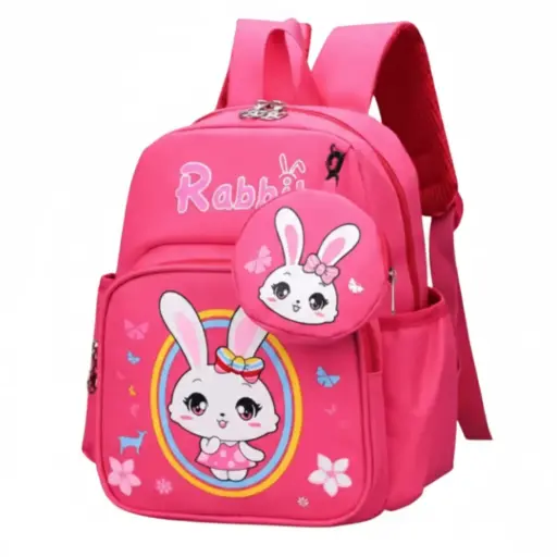 Mochila Kawaii Conejo Fucsia para Niñas