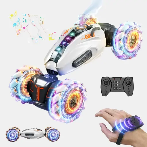 [3688-G116A] Carro Acrobático Stunt Naranja con Luces