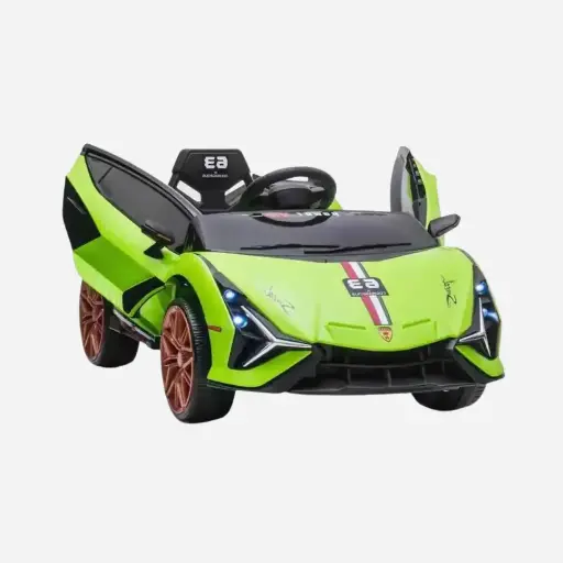 Coche eléctrico Lamborghini verde