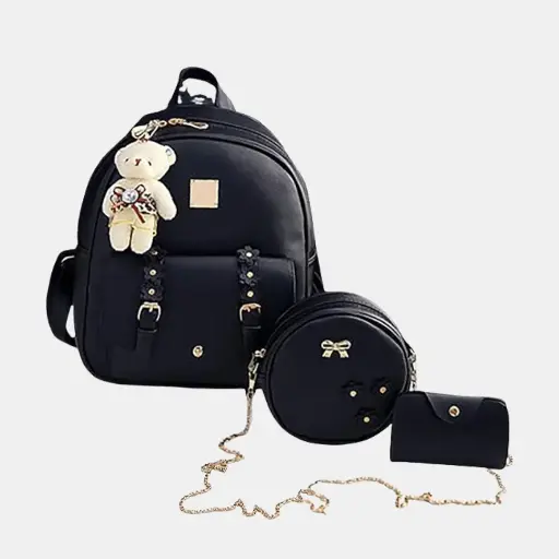 Mochila juvenil 3 en 1 black