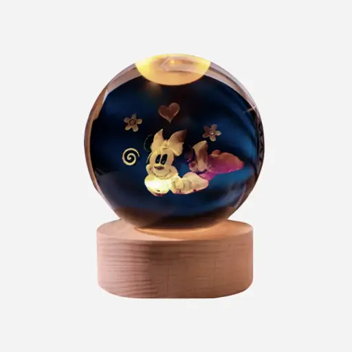 Esfera de cristal con luz LED Minnie