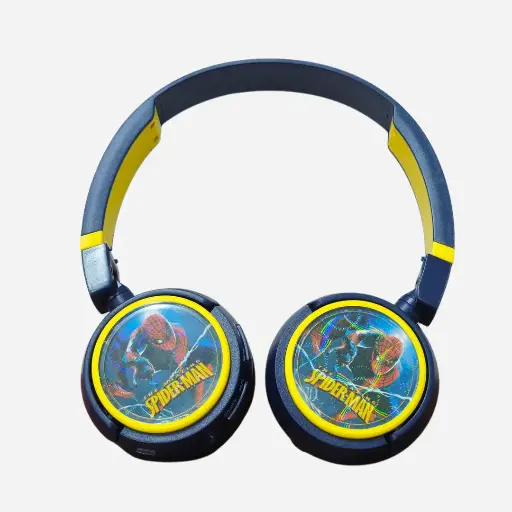 Audífono Bluetooth  Spiderman amarillo