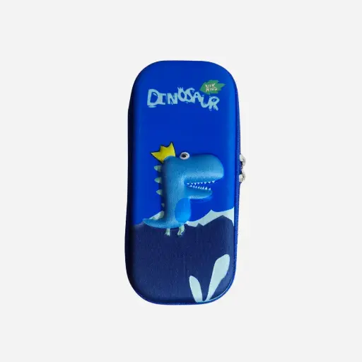 Cartuchera dino azul kawaii 
