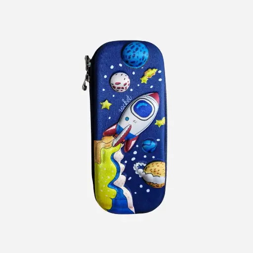 Cartuchera kawaii galaxia azul marino