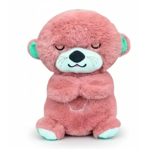 Peluche Nutria Dormilona Pequeña Rosado