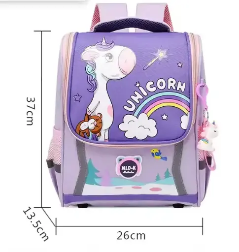 Mochila Unicornio morado escolar 