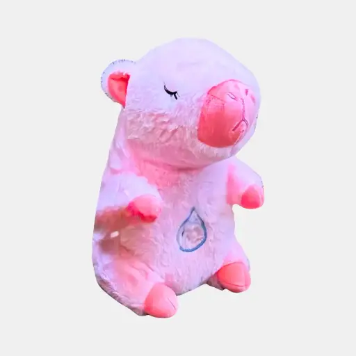 Capibara musical con luces rosado