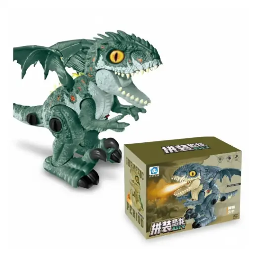 Dinosaurio con Alas Robótico Bota Humo, Luces, Camina y Ruge 