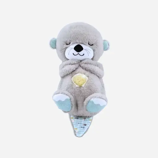 Peluche nutria grande gris claro