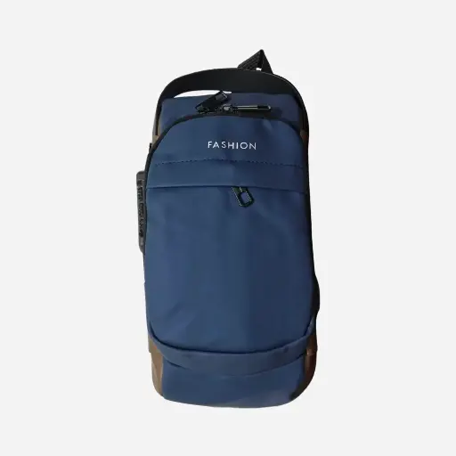 Mochila morral juvenil azul marrón