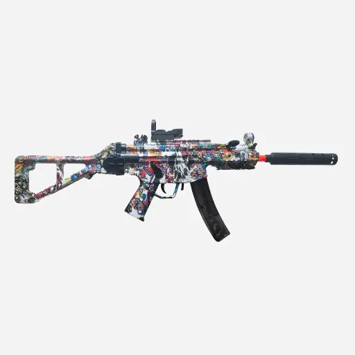 Mp5K Rifle grafiti rojo