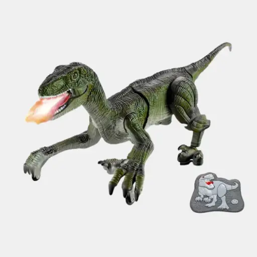 Velociraptor verde electrónico