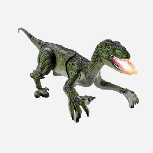 Velociraptor verde electrónico