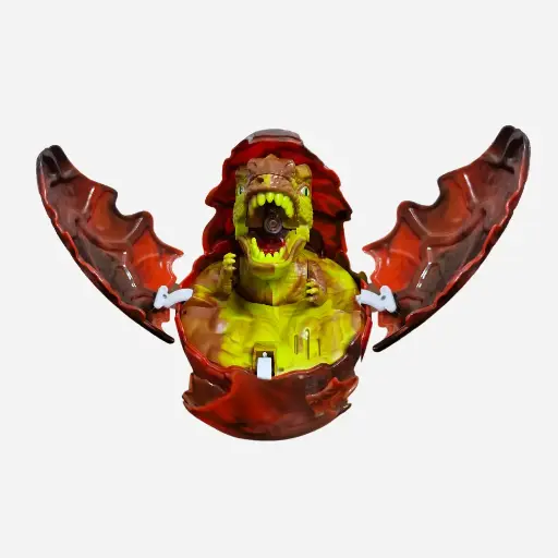 Huevo de dinosaurio armable rojo