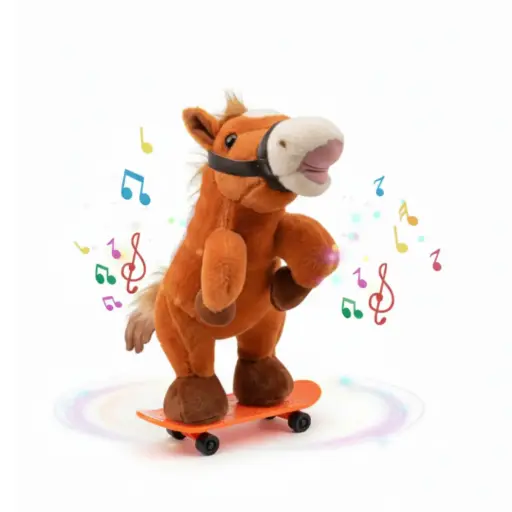 Monopatín con Peluche Musical Diseño Caballo 