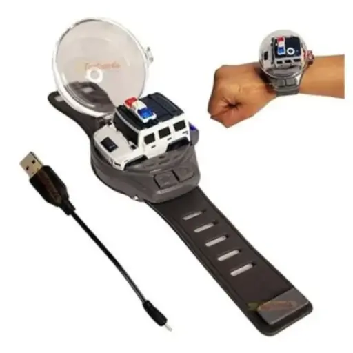 [350-F50] Reloj Carrito Gris a Control Remoto 