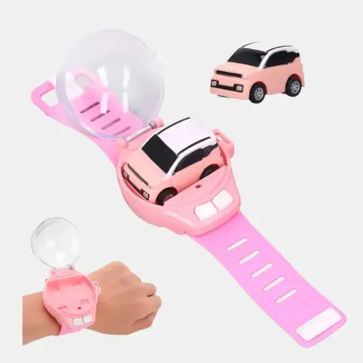 [350-F50] Reloj Carrito rosado