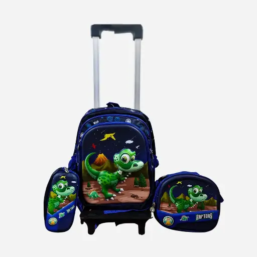 Mochila 2 en 1 dinosaurio azul  